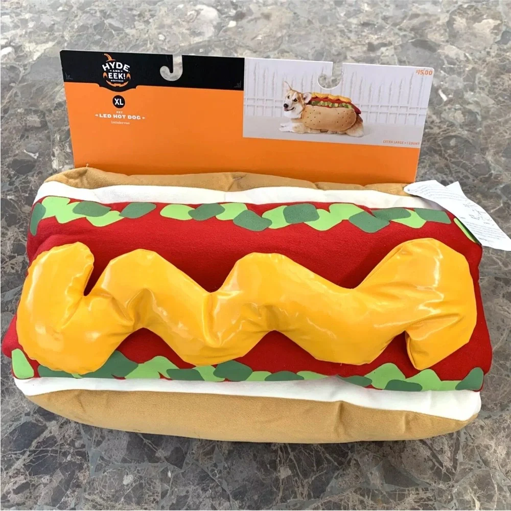 Target LED Light Up Plush Stuffed Hotdog Dog Halloween Costume XL HYDE and EEK!